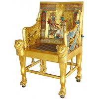 Ngai vàng của vua Tutakhamun Cổ đại thuộc sở hữu của bảo tàng quốc gia ở Cairo, Ai Cập